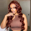 reddish brown pre cut lace wear go wig