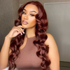 reddish brown pre cut lace wear go wig