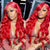 Red Color Straight 13x6 Lace Front Wig Ombre Lace Wigs 150% 200% Density - uprettyhair