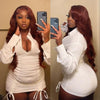 reddish brown body wave hd lace wig