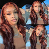 reddish brown body wave hd lace wig