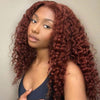 deep wave reddish brown hd lace wig