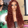 deep wave reddish brown hd lace wig
