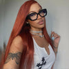 reddish brown straight hair hd lace wig