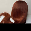 reddish brown straight hair hd lace wig