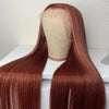 reddish brown straight hair hd lace wig
