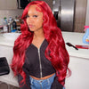 Red Color Straight 13x4 Lace Front Wig Ombre Lace Wigs 150% 200% Density - uprettyhair