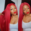 Red Color Straight 13x4 Lace Front Wig Ombre Lace Wigs 150% 200% Density - uprettyhair