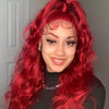 Red Color Straight 13x4 Lace Front Wig Ombre Lace Wigs 150% 200% Density - uprettyhair