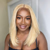 short blonde straight 13x4 lace front wig - uprettyhair