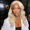short blonde body wave 13x4 lace front wig - uprettyhair