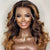 Highlight Honey Blonde Shoulder Length Body Wave Lace Front Wig - uprettyhair