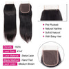 Brazilian Human Hair Straight Hair 4x4 Lace Closure With Baby Hair - uprettyhair