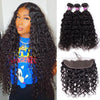 Water Wave Virgin Human Hair 3 Bundle Deals With 13x4 Ear To Ear Lace Frontal - uprettyhair