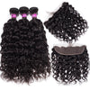 Water Wave Virgin Human Hair 3 Bundle Deals With 13x4 Ear To Ear Lace Frontal - uprettyhair