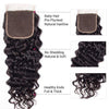 Brazilian Water Wave 5x5 Lace Closure Natural Wave Swiss Lace Closure - uprettyhair