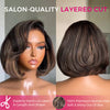 Highlight Layer Cuts Bob Wig C Side Part 6×5 Pre-everything Wear & Go Glueless Human Hair Wig