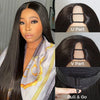 Straight Hair U/V Part Wig 2×4 Opening Size Affordable Pull Go Drawstring 200% Density