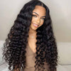 Pre-bleached Loose Deep Wave 13x6 HD Lace Front Wig Deep Part Hair Wig 220% Density