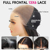 Pull Go Drawstring Straight Hair 13x6 Parting Max Full Frontal HD Lace Glueless Wig Pre Bleached Knots