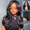 Loose Body Wave Layered Cut U Part Wig Human Hair Wig 180% Density