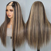 Balayage Highlight U Part Wig Straight And Body Wave Human Hair Wigs