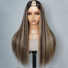 Balayage Highlight U Part Wig Straight And Body Wave Human Hair Wigs