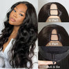 Body Wave U/V Part Wig No Glue Easy Install Human Hair Wig With Drawstring