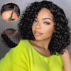 Pull & Go Drawstring Bouncy Water Wave Pre-Cut 6×5 Lace Glueless Short Bob Wig Bleached Knots