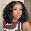 Pull & Go Drawstring Bouncy Water Wave Pre-Cut 6×5 Lace Glueless Short Bob Wig Bleached Knots