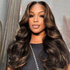 Pre Cut 6x5 HD Lace Ombre Honey Brown Highlight Wear & Go Straight Body Wave Glueless Wig
