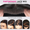 Pull Go Drawstring Straight Hair 13x6 Parting Max Full Frontal HD Lace Glueless Wig Pre Bleached Knots