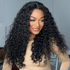 Water Wave 13x6 Parting Max Full Frontal Pull Go Drawstring Glueless HD Lace Wig Pre Bleached Knots