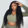 13x6 Full Frontal Deep Wave Pull Go Drawstring Glueless Wig HD Lace Pre-everything