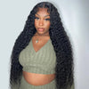 13x6 Full Frontal Deep Wave Pull Go Drawstring Glueless Wig HD Lace Pre-everything