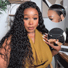 Water Wave 13x6 Parting Max Full Frontal Pull Go Drawstring Glueless HD Lace Wig Pre Bleached Knots