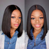 Bone Straight Bob Wig Blunt Cut 6×5 Glueless Wig Middle/C Part Double Drawn Raw Vietnamese Hair