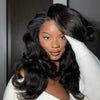 Pre-Layered Yaki Body Half Wig Glueless Install Pull Go with Adjustable Drawstring