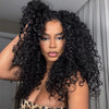 Raw Burmese Curly Half Wig With Spiral Curly Ends Flip Over Quick Weave Glueless Install Human Hair Wig