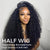Raw Burmese Curly Half Wig With Spiral Curly Ends Flip Over Quick Weave Glueless Install Human Hair Wig