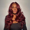 99j burgundy body wave curtain bangs glueless wig with layers-uprettyhair