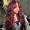 99j burgundy body wave curtain bangs glueless wig with layers-uprettyhair