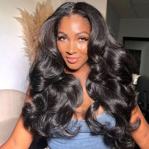 Loose Body Wave Layered Cut U Part Wig Human Hair Wig 180% Density