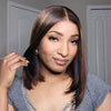 Upretty hair air cap pre bleached knots wig ombre highlight straight hair 5x6 lace bob wig