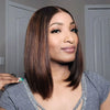 Upretty hair air cap pre bleached knots wig ombre highlight straight hair 5x6 lace bob wig