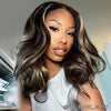 Balayage Highlight Butterfly Layer Cut Wear Go Pre Cut 6x5 HD Lace Glueless Wig