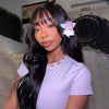 Body Wave Glueless Wig With Bangs Pre Cut 6x5 HD Lace Wear Go Wig