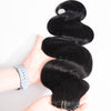 Seamless Clip In Hair Extension Body Wave Human Hair Natural Black Color 7pcs/pack