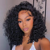 Bouncy Deep Wave 3 IN 1 Half Glueless Wig Human Hair Adjustable Drawstring