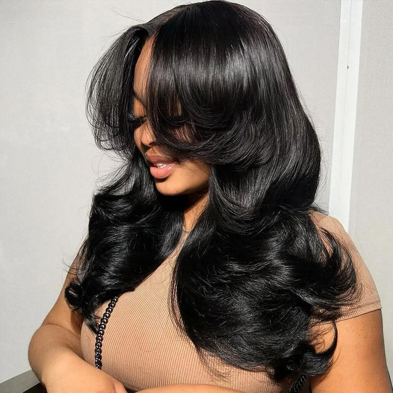 Glueless Butterfly Layered Wig Loose Wave 6x5 13x4 HD Lace  display picture 1